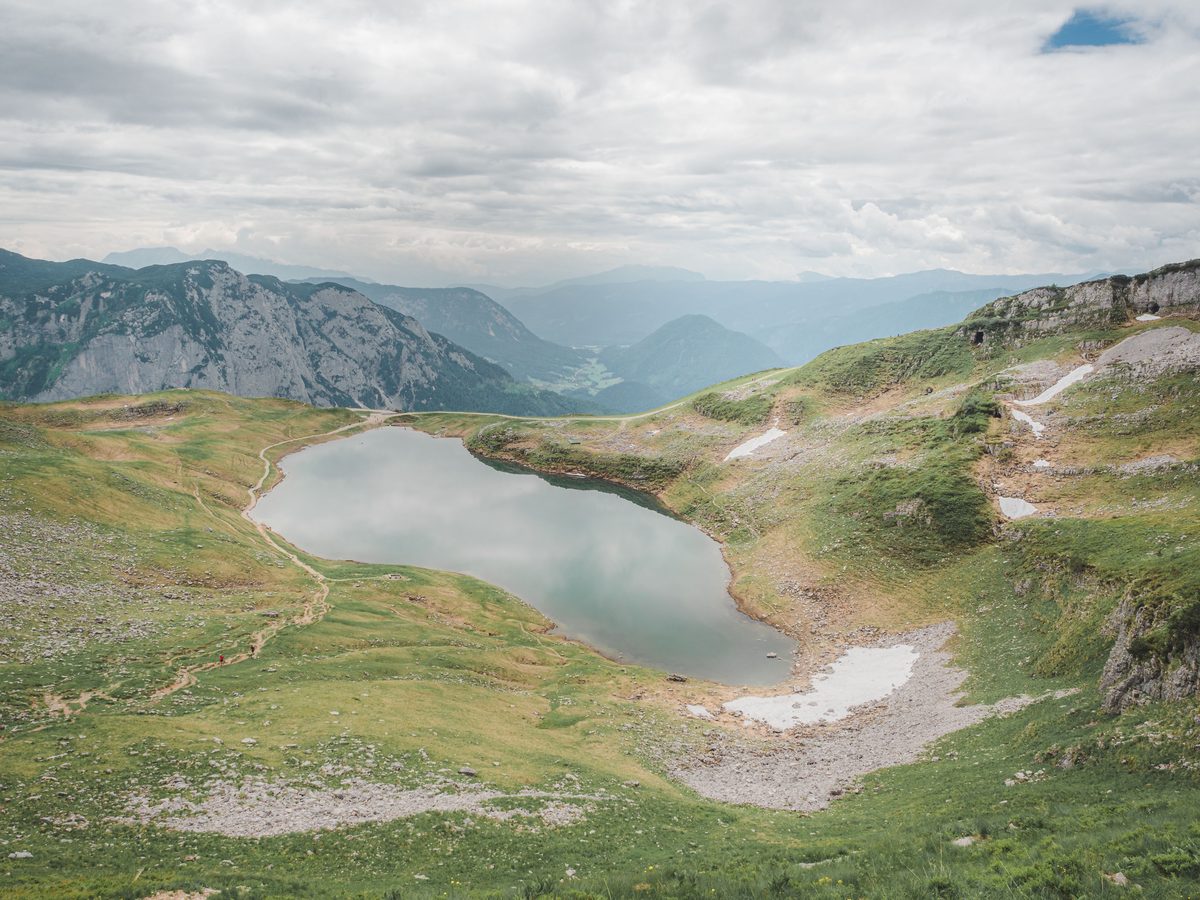 Mountain lake on the Tauplitzalm plateau