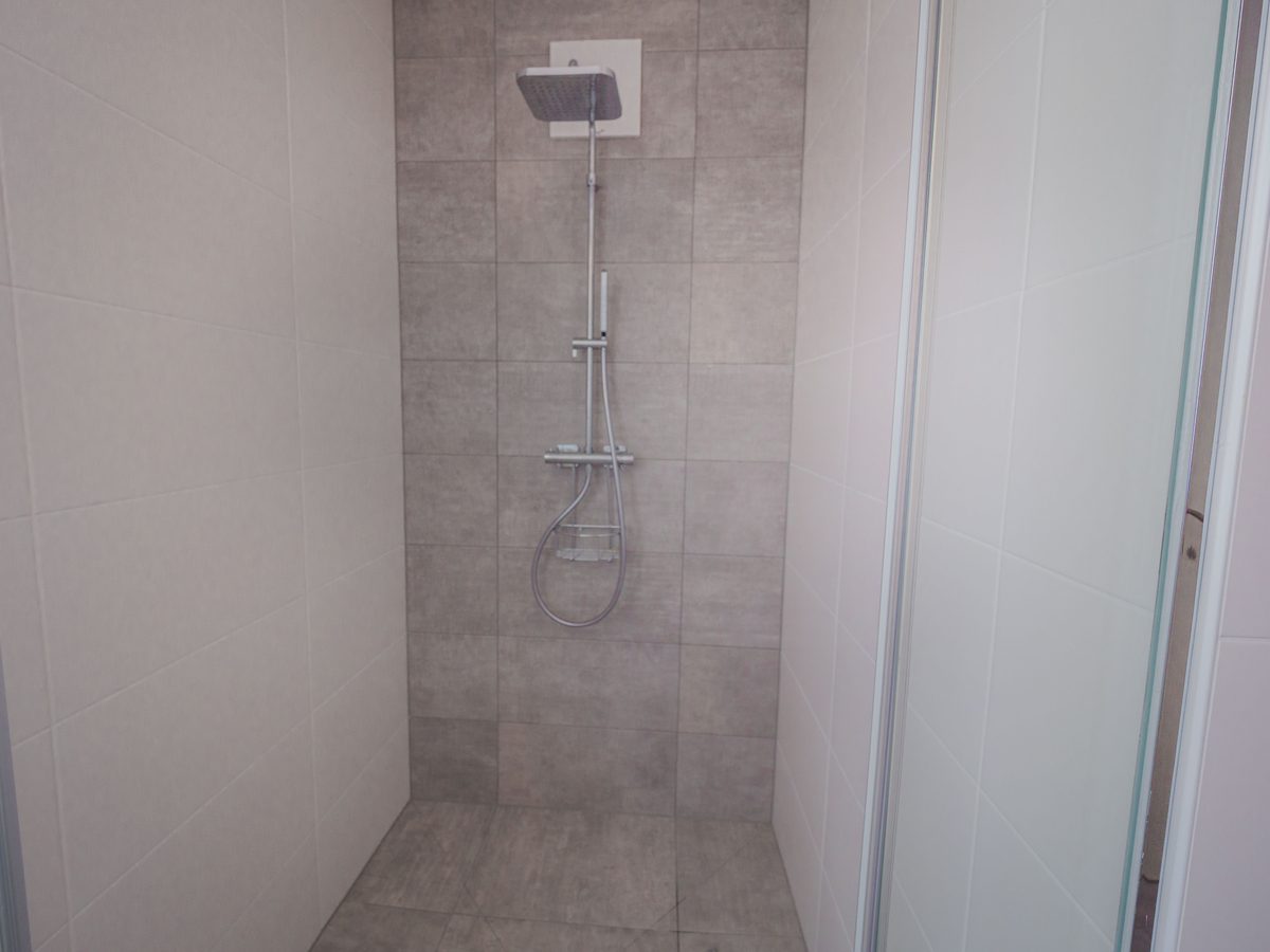 Modern bathroom with shower